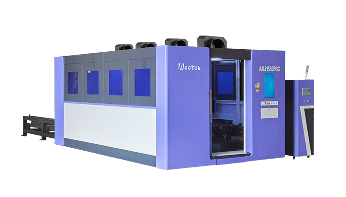 Fully Enclosed Protective Cover Fiber Laser Cutting Machine With Exchange Worktable Renderings
